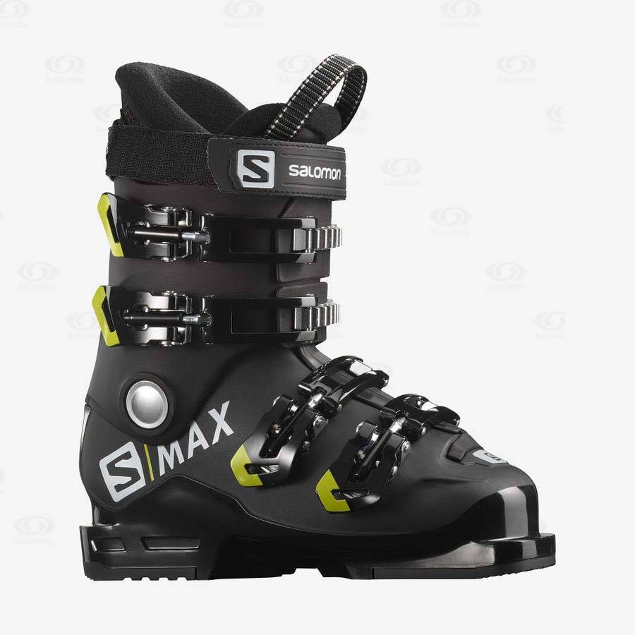 Salomon S/MAX 60 RT Kids\' Ski Boots Black / Green | AU-A2620