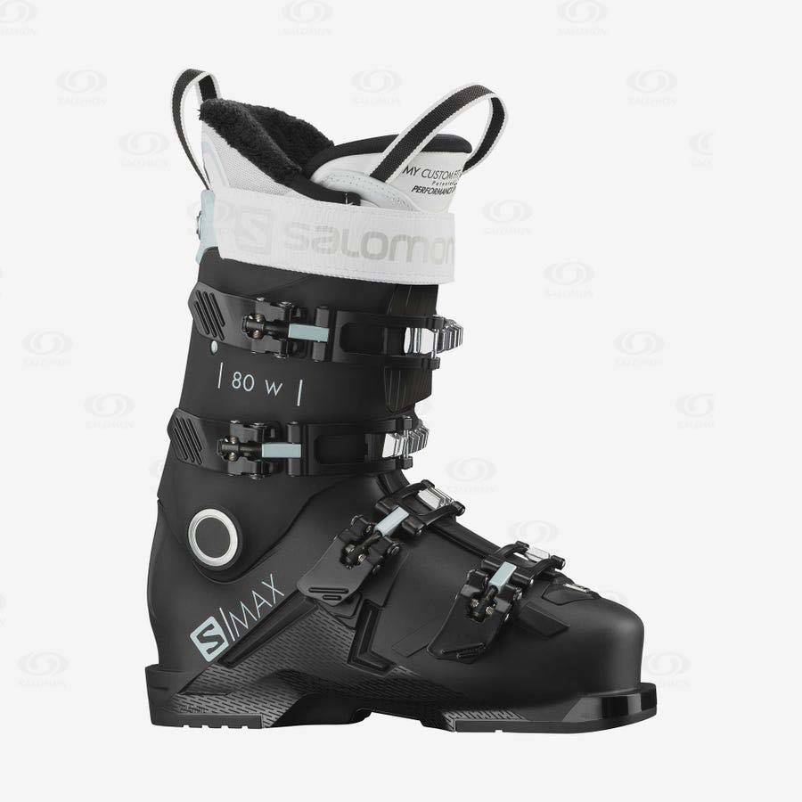 Salomon S/MAX 80 Women\'s Ski Boots Black / White | AU-N1750