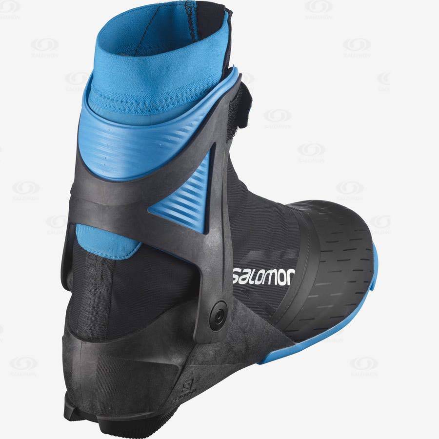 Salomon S/MAX CARBON SKATE MV PROLINK Men's Ski Boots Black / Blue | AU-O1796