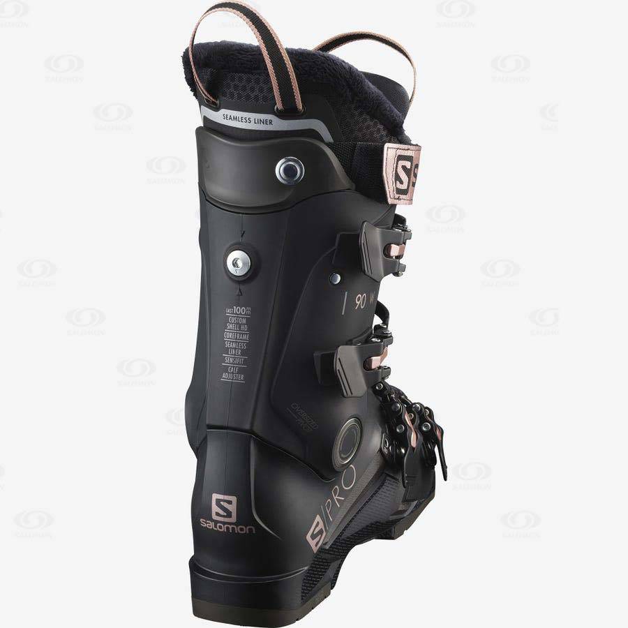 Salomon S/PRO 90 Women's Ski Boots Black / Gold | AU-S1856