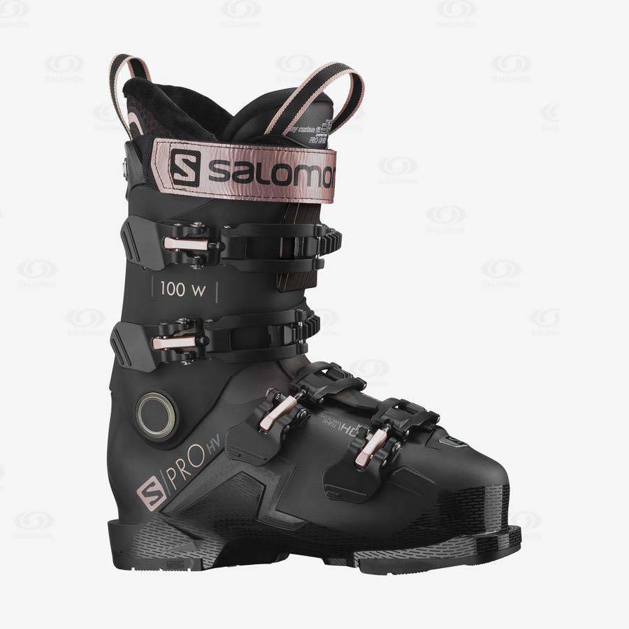 Salomon S/PRO HV 100 Women\'s Ski Boots Black / Rose Gold | AU-M1223