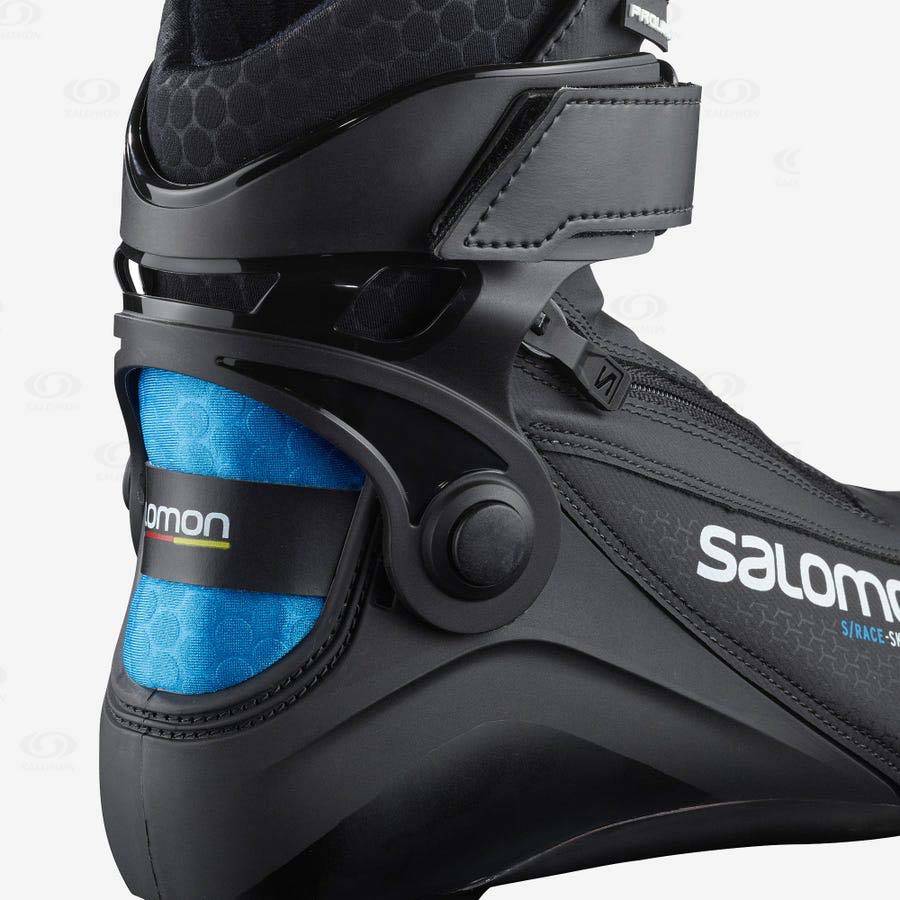 Salomon S/RACE SKIATHLON JUNIOR PROLINK Kids' Ski Boots Black / Blue | AU-L1592