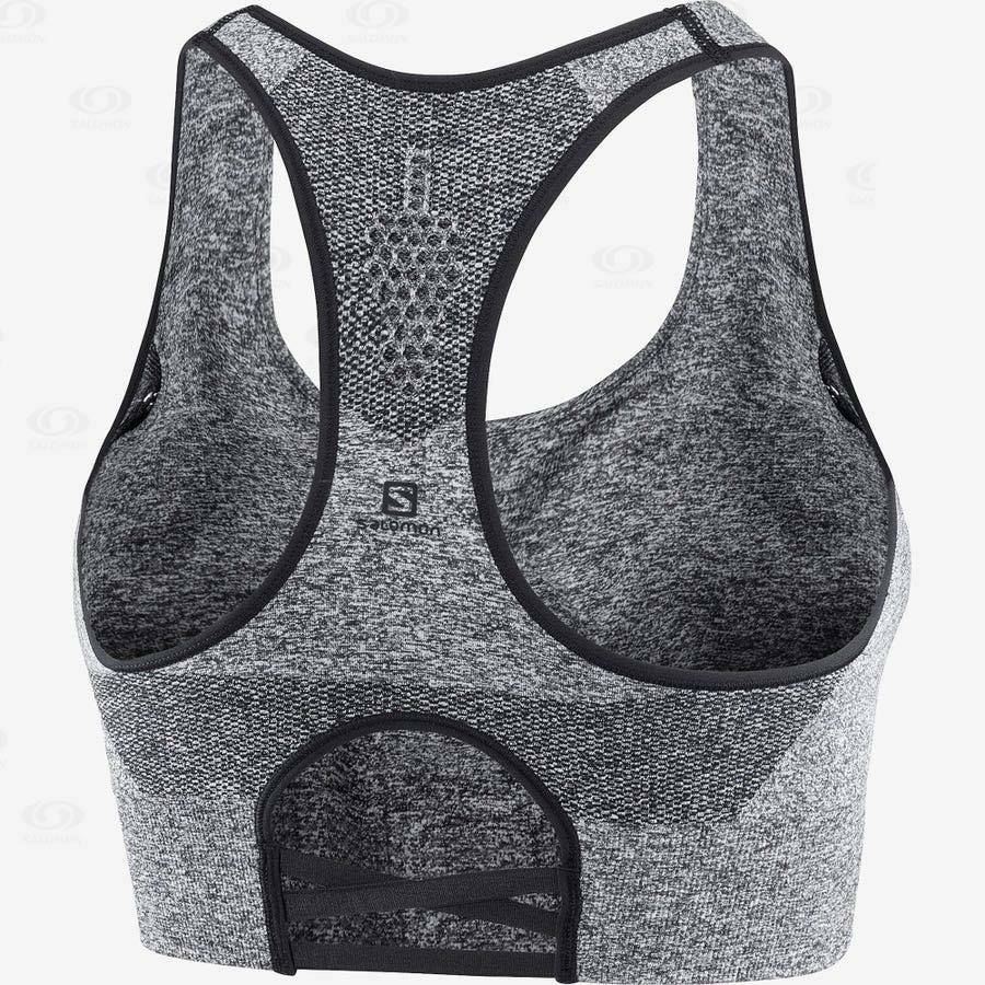 Salomon Sports Bras ESSENTIAL MOVE ON SEAMLESS Women's Sports Bras Grey | AU-O1194