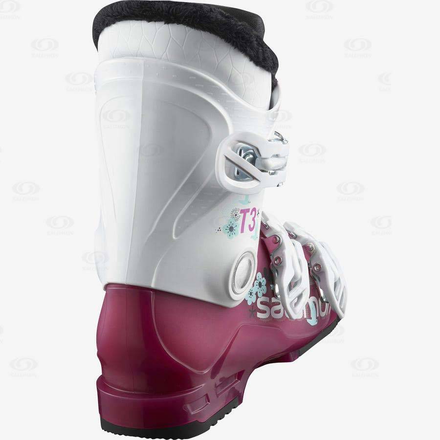 Salomon T3 RT GIRLY Kids' Ski Boots Purple / White | AU-O2351