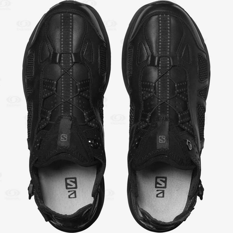 Salomon TECHSONIC LEATHER ADVANCED Women's Sneakers Black | AU-O1707