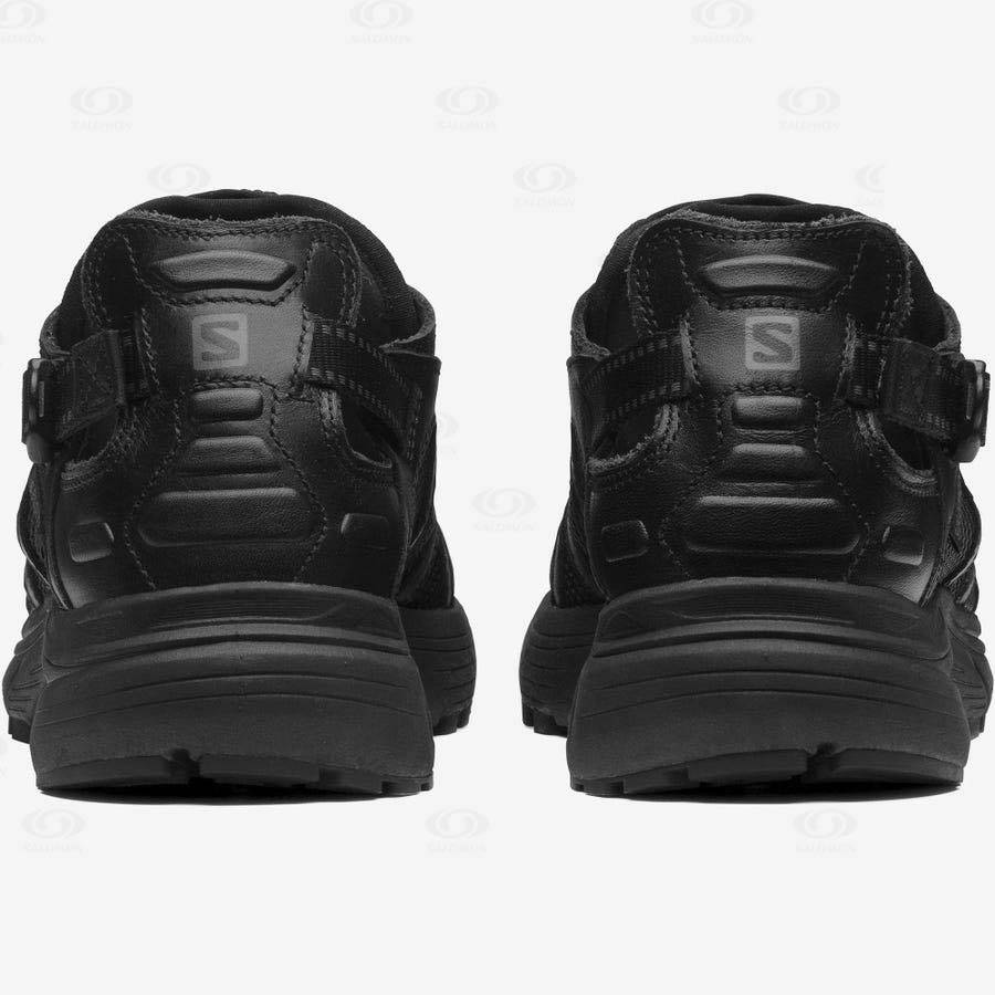 Salomon TECHSONIC LEATHER ADVANCED Women's Sneakers Black | AU-O1707