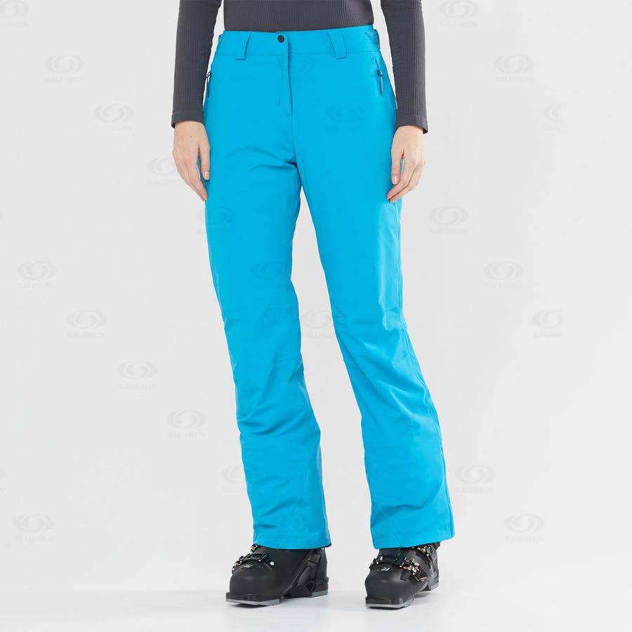 Salomon THE BRILLIANT Women's Ski Pants Blue | AU-O1040