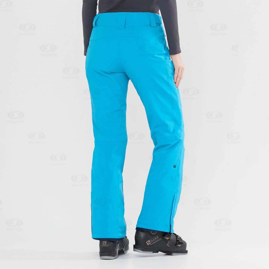 Salomon THE BRILLIANT Women's Ski Pants Blue | AU-O1040