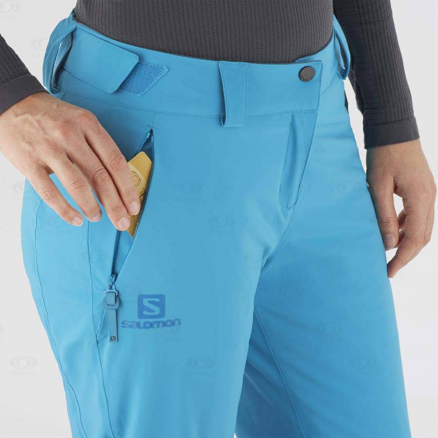 Salomon THE BRILLIANT Women's Ski Pants Blue | AU-O1040