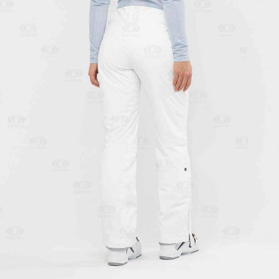 Salomon THE BRILLIANT Women's Ski Pants White | AU-O1558