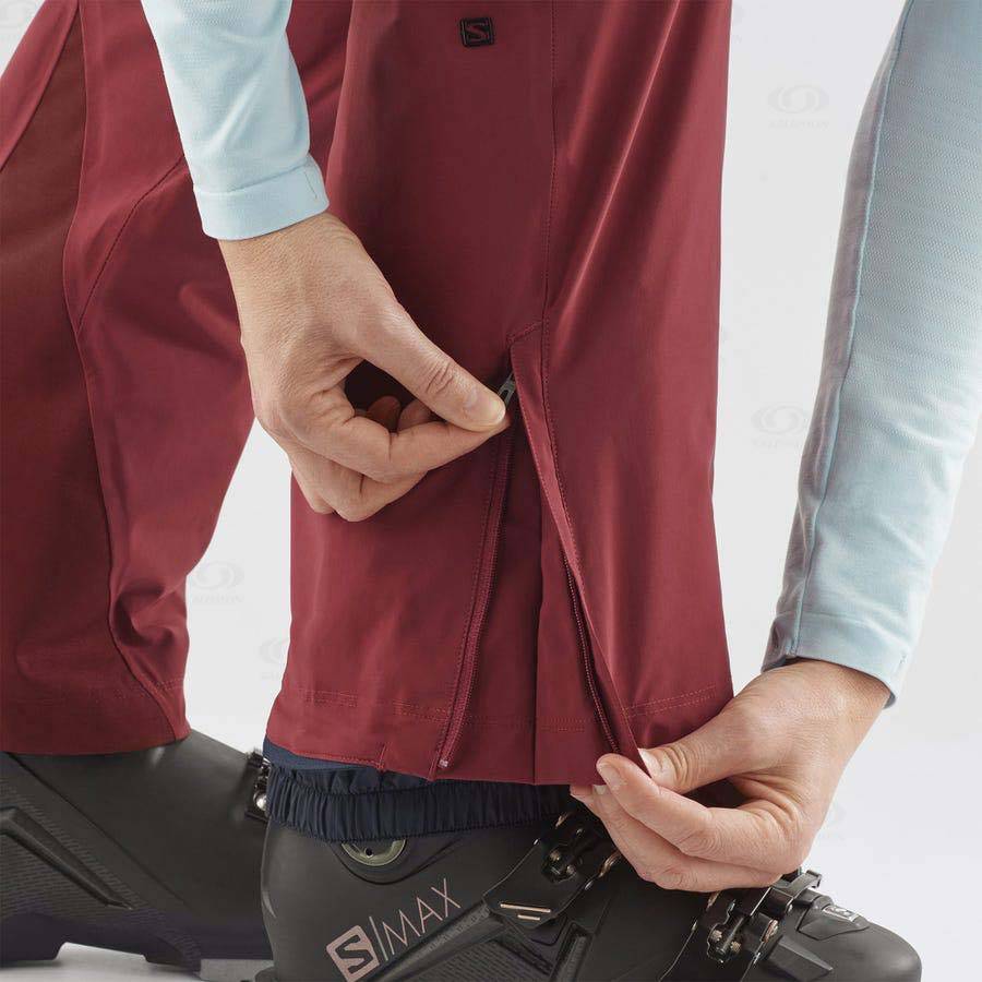 Salomon THE BRILLIANT Women's Ski Pants Burgundy | AU-O2090