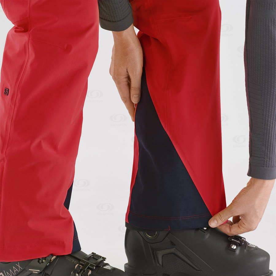 Salomon THE BRILLIANT Women's Ski Pants Red | AU-S1135