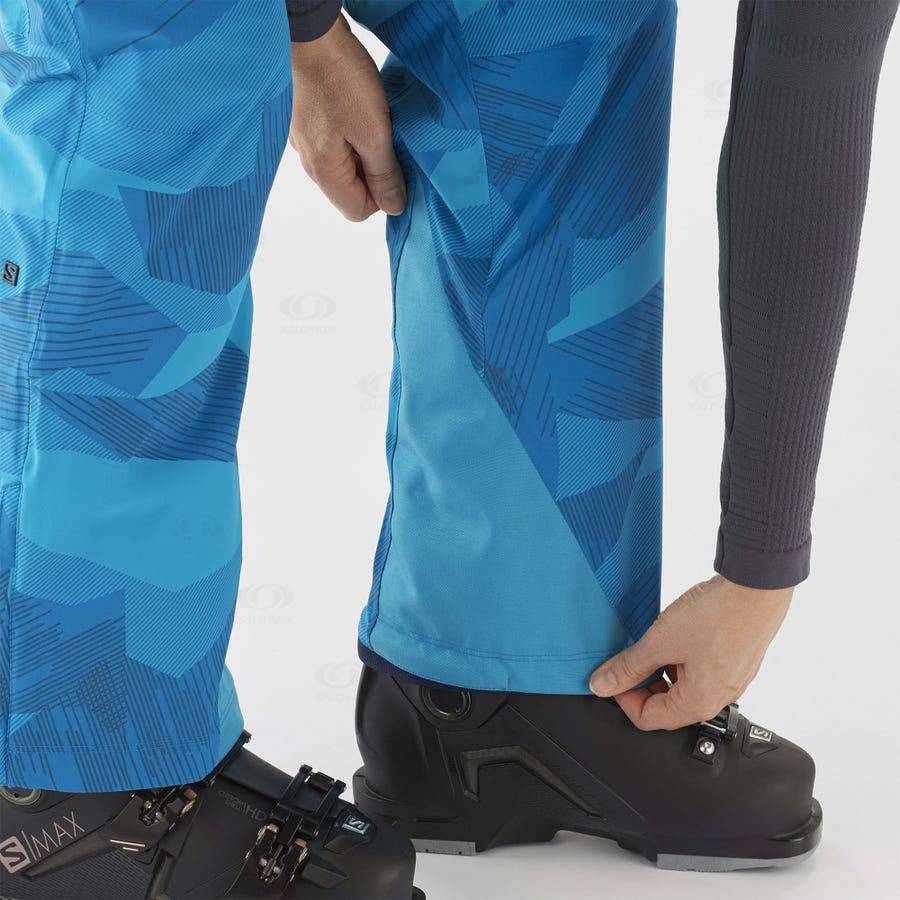 Salomon THE BRILLIANT Women's Ski Pants Blue / Black | AU-S1569