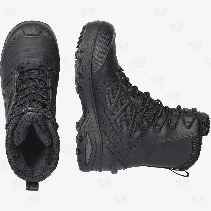 Salomon TOUNDRA FORCES CLIMASALOMON™ Men's Waterproof Boots Black | AU-W1350