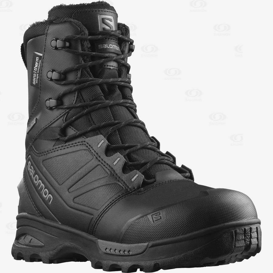 Salomon TOUNDRA PRO CLIMASALOMON™ Men's Waterproof Boots Black | AU-N1330