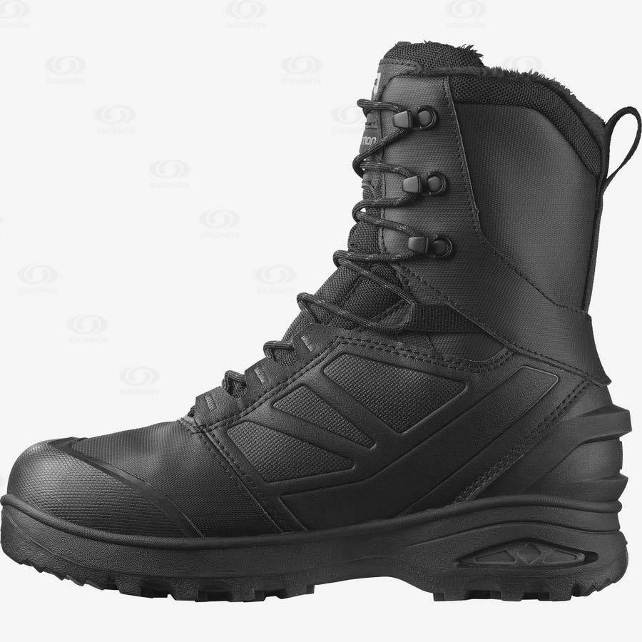 Salomon TOUNDRA PRO CLIMASALOMON™ WATERPROOF Men's Winter Boots Black | AU-W1320