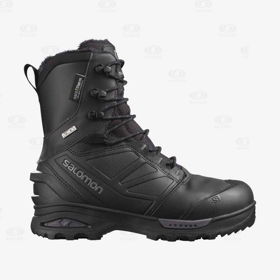 Salomon TOUNDRA PRO CLIMASALOMON™ WATERPROOF Men\'s Winter Boots Black | AU-W1320