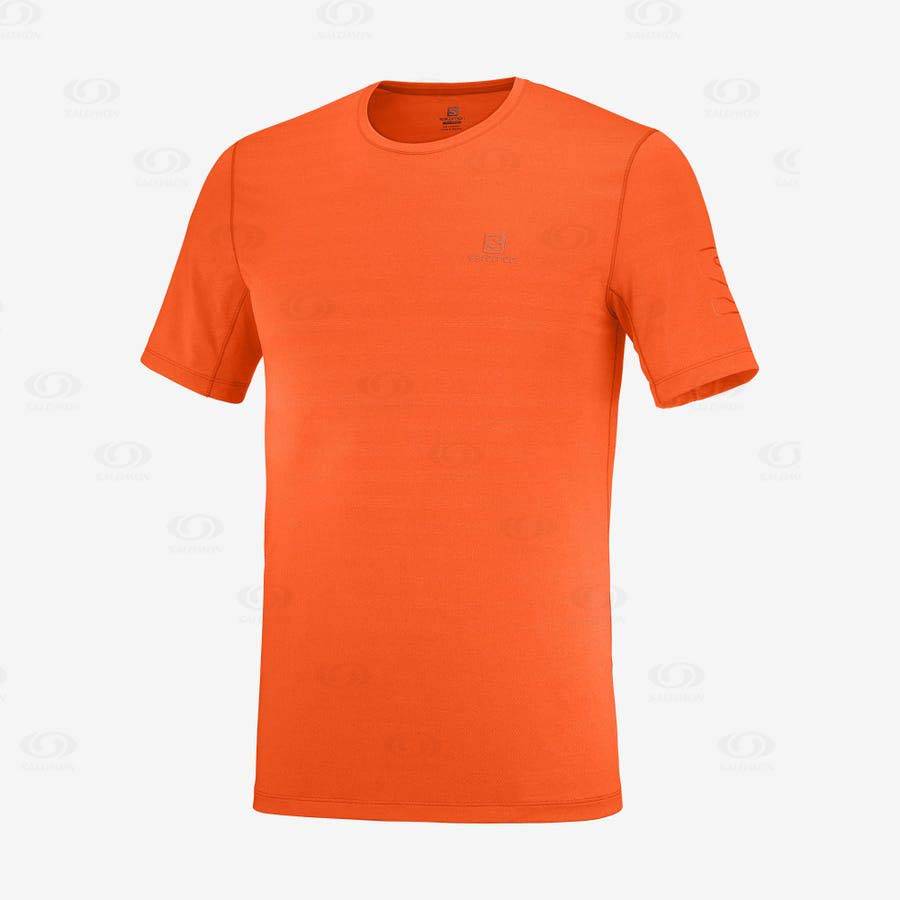 Salomon T Shirts OUTLINE Men\'s T Shirts Orange | AU-O2057