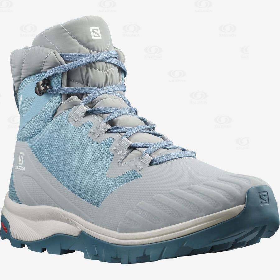 Salomon VAYA BLAZE THINSULATE™ CLIMASALOMON™ WATERPROOF Women's Hiking Boots Blue | AU-O1448