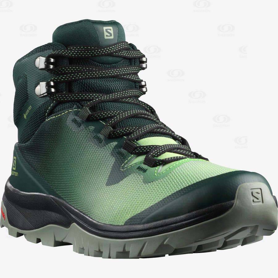 Salomon VAYA MID GORE-TEX Women's Hiking Shoes Green | AU-W3320