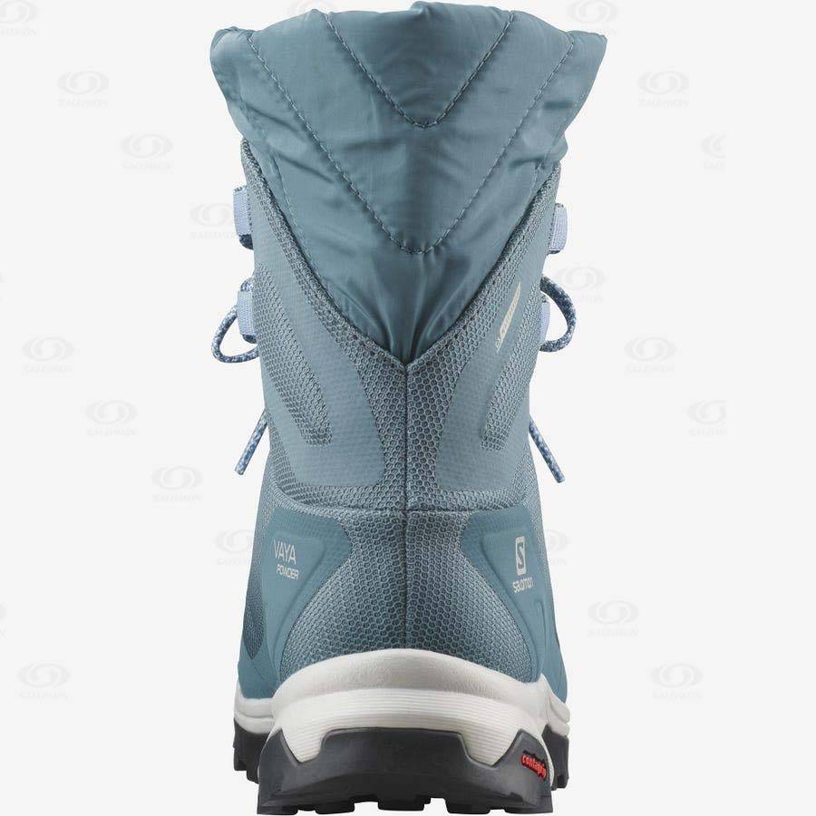 Salomon VAYA POWDER TS CSWP Women's Waterproof Boots Blue | AU-A1157