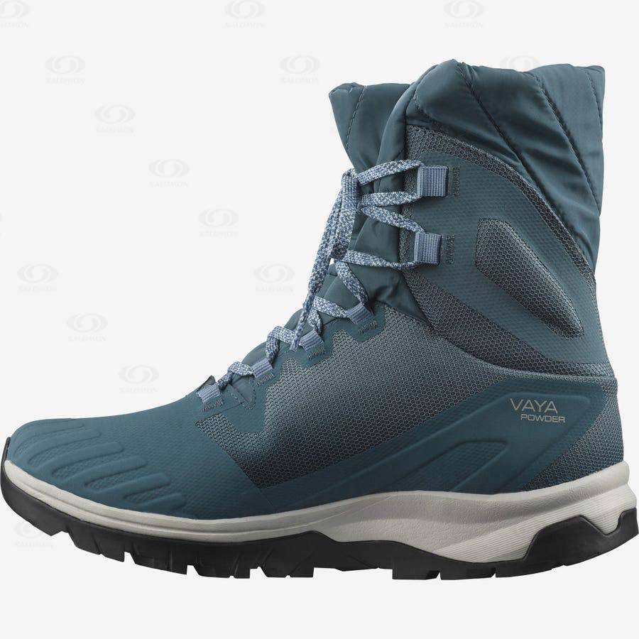 Salomon VAYA POWDER TS CSWP Women's Waterproof Boots Blue | AU-A1157