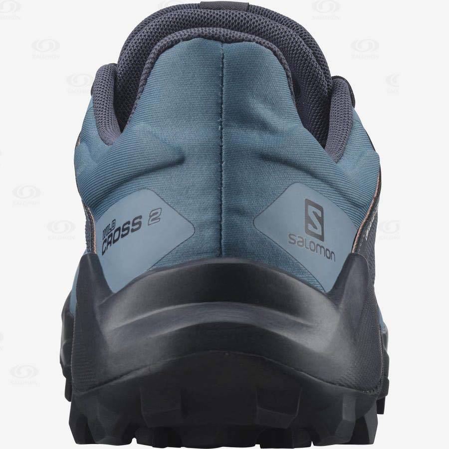 Salomon WILDCROSS 2 GORE-TEX Women's Trail Running Shoes Blue | AU-A2109