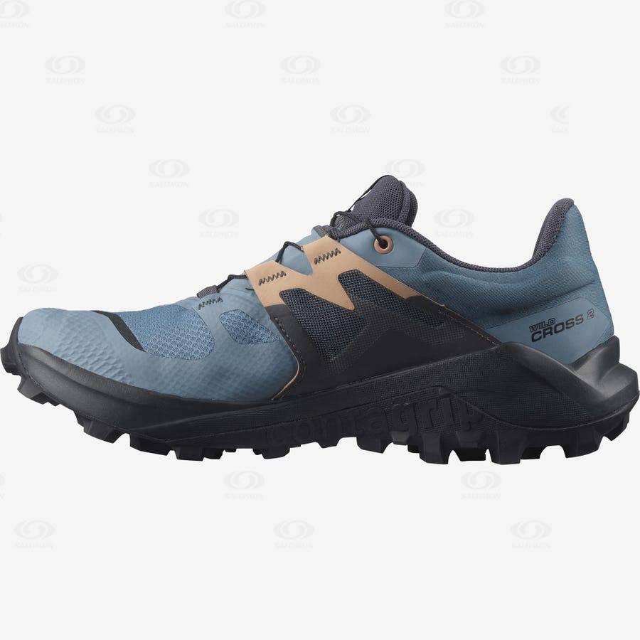 Salomon WILDCROSS 2 GORE-TEX Women's Trail Running Shoes Blue | AU-A2109