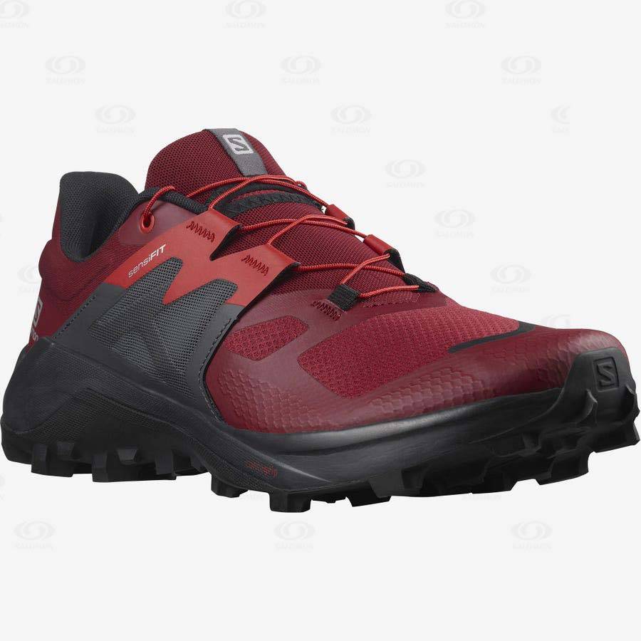 Salomon WILDCROSS 2 Men's Trail Running Shoes Black / Red | AU-M2406