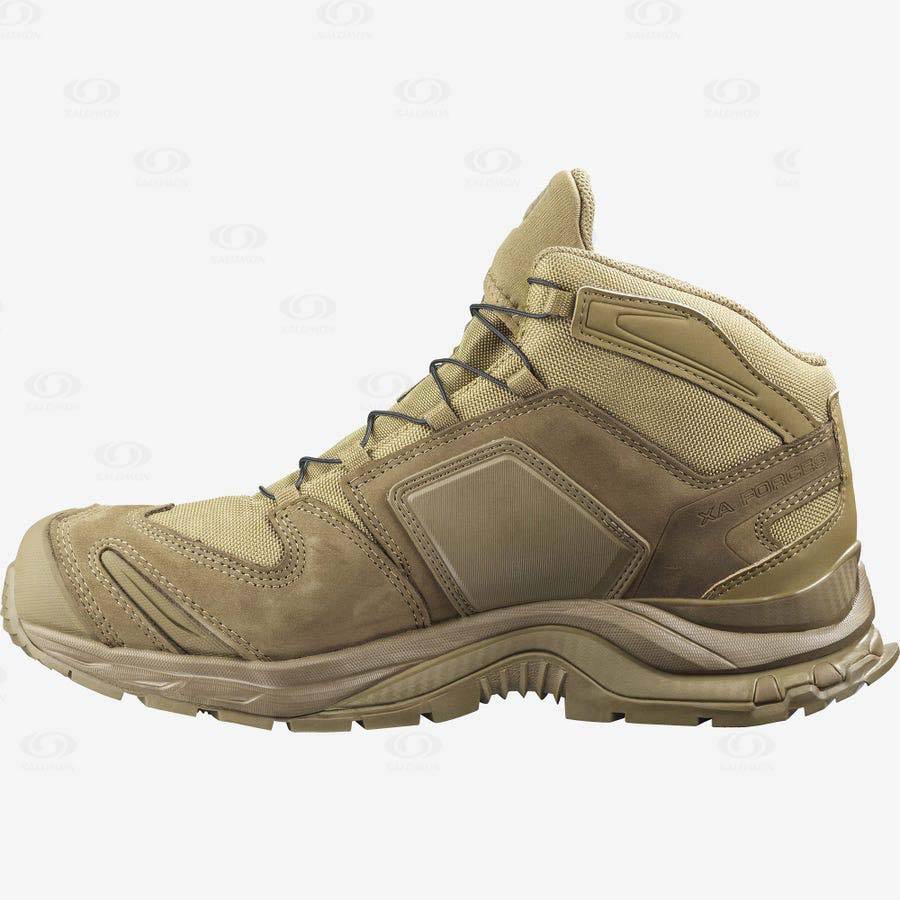 Salomon XA FORCES MID Men's Tactical Boots Brown | AU-M2357