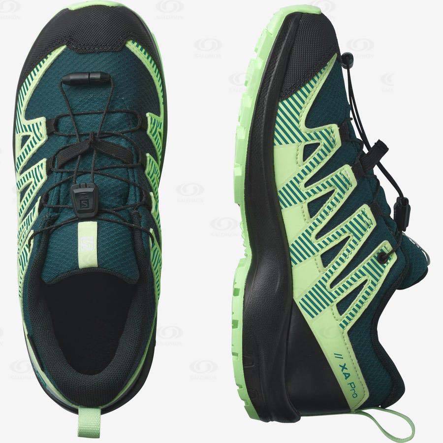 Salomon XA PRO V8 CLIMASALOMON™ Kids' Waterproof Shoes Green | AU-A2368