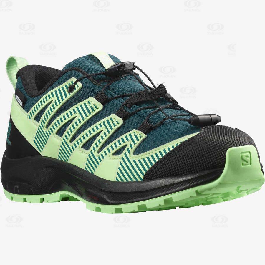 Salomon XA PRO V8 CLIMASALOMON™ Kids' Waterproof Shoes Green | AU-A2368