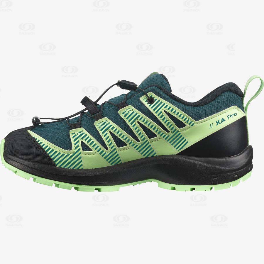 Salomon XA PRO V8 CLIMASALOMON™ Kids' Waterproof Shoes Green | AU-A2368