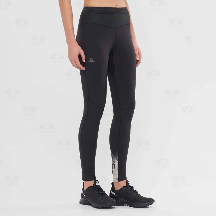 Salomon XA WARM Women's Running Tights Black | AU-A2543