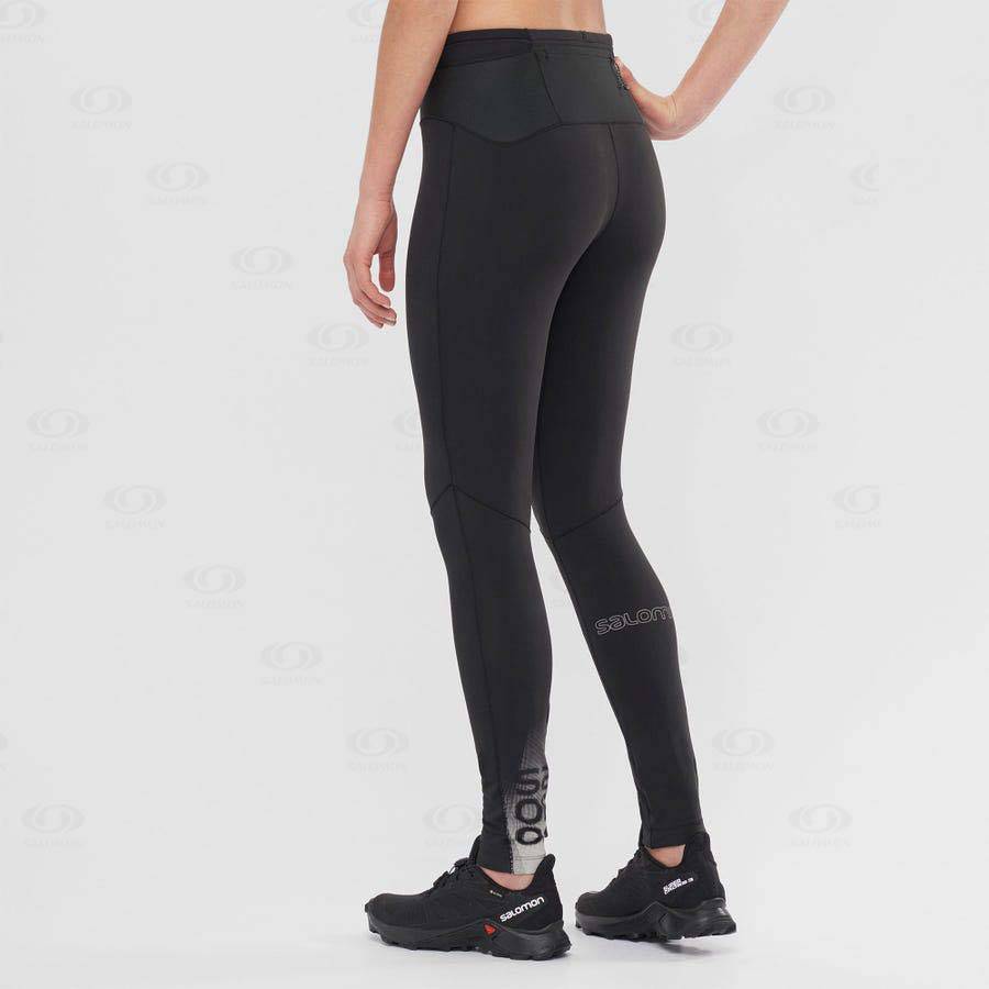 Salomon XA WARM Women's Running Tights Black | AU-A2543