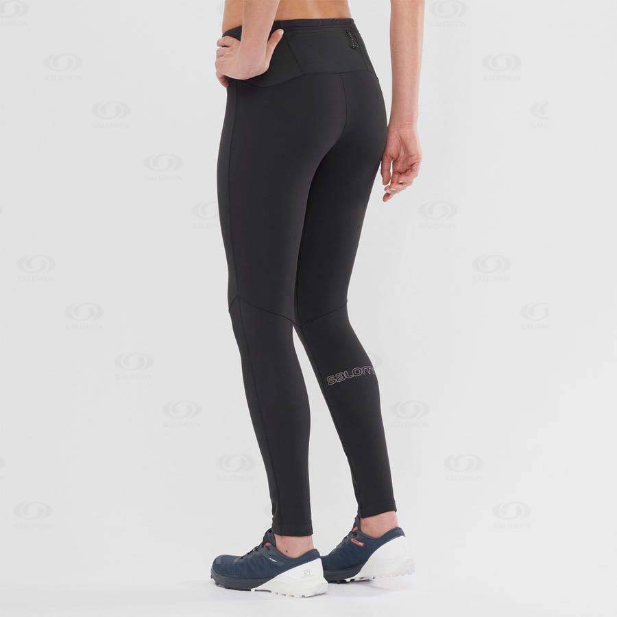 Salomon XA WARM Women's Running Tights Black / Black | AU-M1601