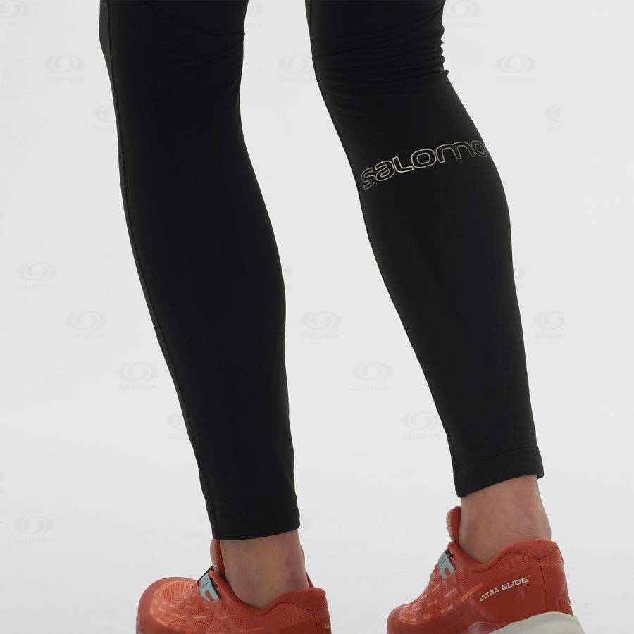 Salomon XA WARM Women's Running Tights Black / Black | AU-M1601