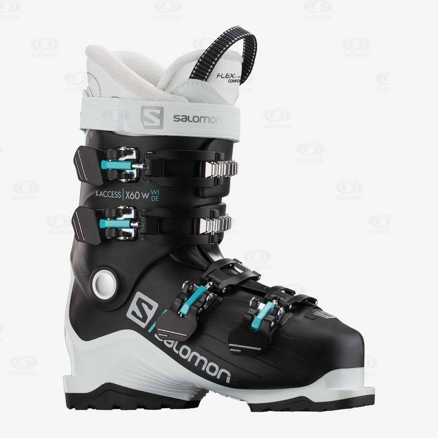 Salomon X ACCESS X60 WIDE Women\'s Ski Boots Black / White | AU-O2393