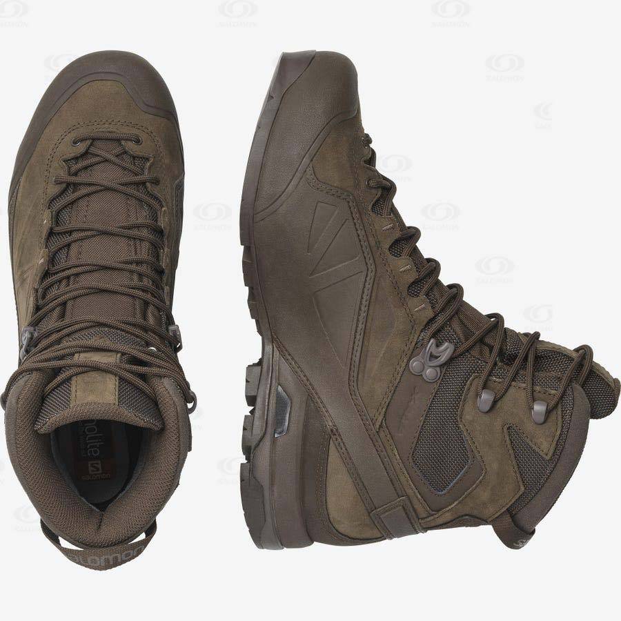 Salomon X ALP GORE-TEX FORCES Men's Tactical Boots Brown | AU-M1853