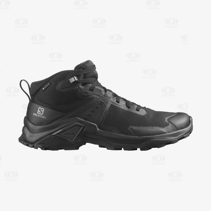 Salomon X RAISE 2 MID GORE-TEX Men\'s Hiking Boots Grey / Black | AU-W3090