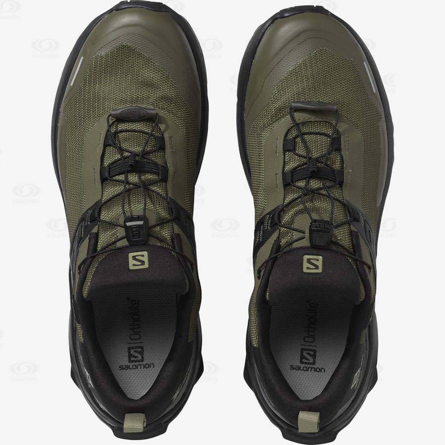 Salomon X RAISE GORE-TEX Men's Hiking Shoes Black / Olive | AU-O2260