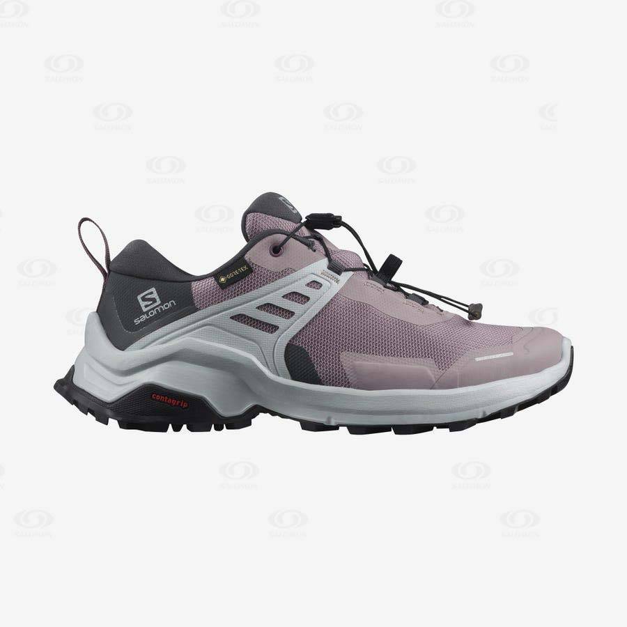 Salomon X RAISE GORE-TEX Women\'s Hiking Shoes Purple | AU-N2492