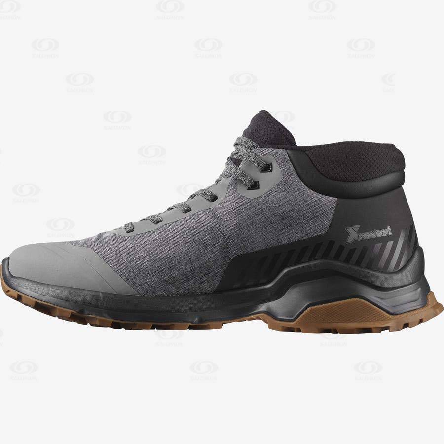 Salomon X REVEAL CHUKKA CLIMASALOMON™ Men's Waterproof Boots Grey | AU-A2179