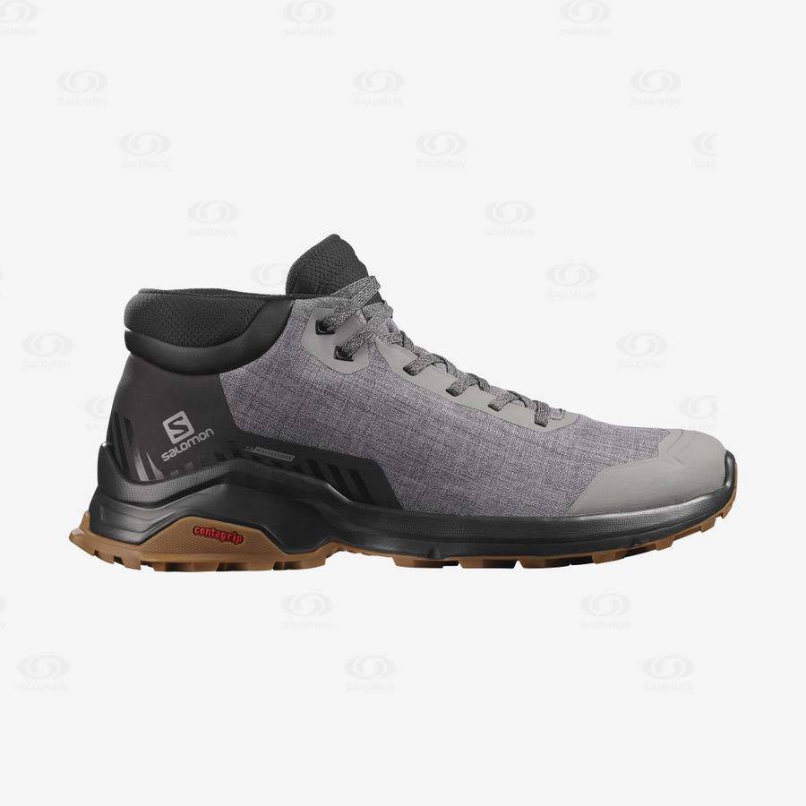 Salomon X REVEAL CHUKKA CLIMASALOMON™ Men\'s Waterproof Boots Grey | AU-A2179