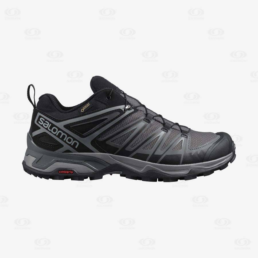 Salomon X ULTRA 3 GORE-TEX Men\'s Hiking Shoes Grey | AU-L1613