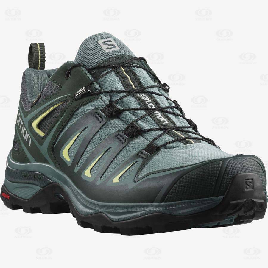 Salomon X ULTRA 3 GORE-TEX Women's Hiking Shoes Green | AU-O2531