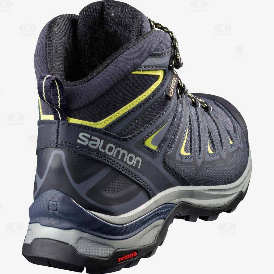 Salomon X ULTRA 3 WIDE MID GORE-TEX Women's Hiking Boots Blue | AU-A1878