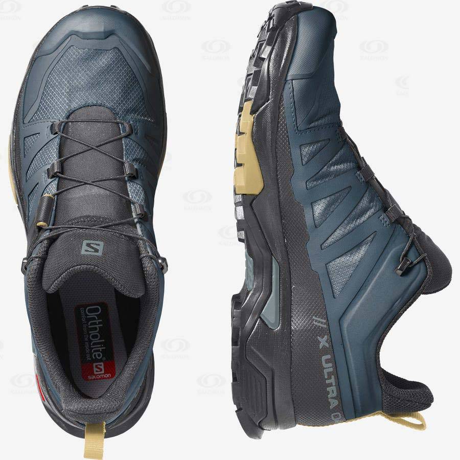 Salomon X ULTRA 4 GORE-TEX Men's Waterproof Shoes Blue | AU-N1981