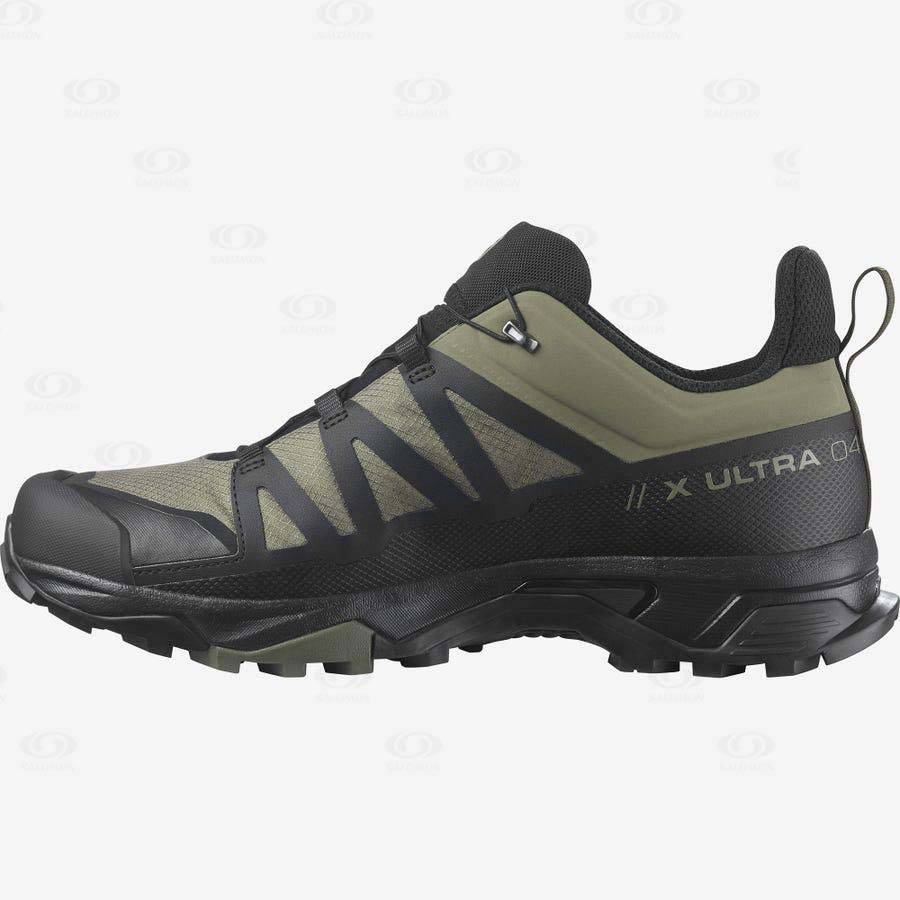 Salomon X ULTRA 4 GORE-TEX Men's Waterproof Shoes Olive / Black | AU-S1646