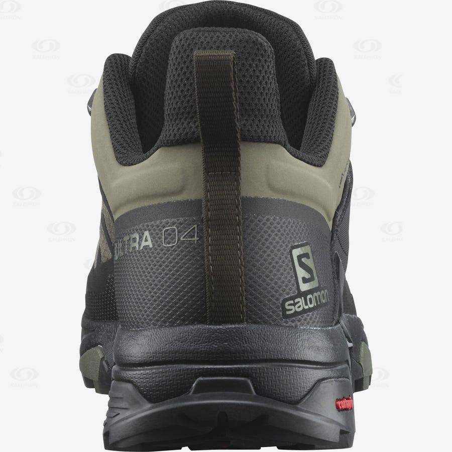 Salomon X ULTRA 4 GORE-TEX Men's Waterproof Shoes Olive / Black | AU-S1646